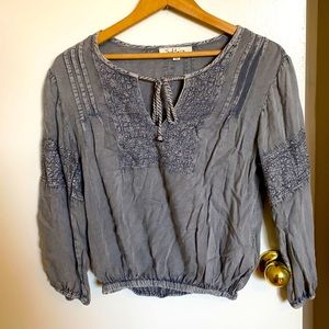 Long sleeve peasant top